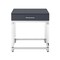 Caspian High Gloss Acrylic Leg Metal Base Side/Accent Table Nightstand